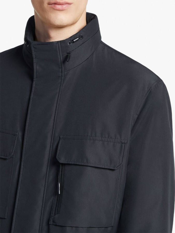 Zegna Jack met hoge hals Blauw