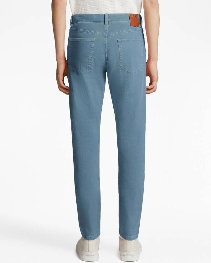 Zegna Jeans met logopatch Blauw
