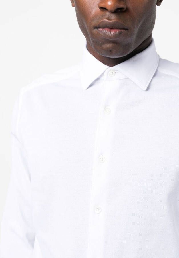 Zegna Katoenen overhemd Wit