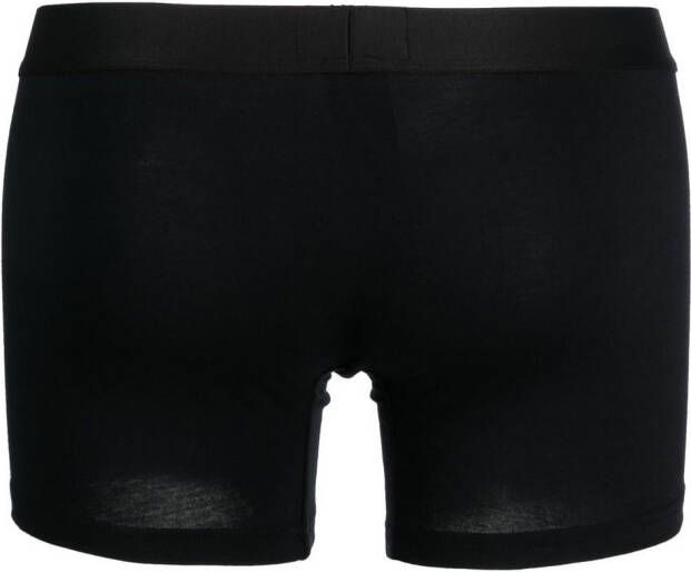 Zegna Twee boxershorts met logoband Zwart