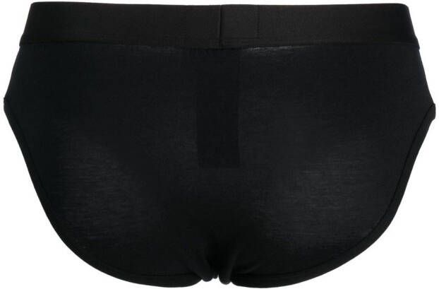 Zegna Twee boxershorts met logoband Zwart