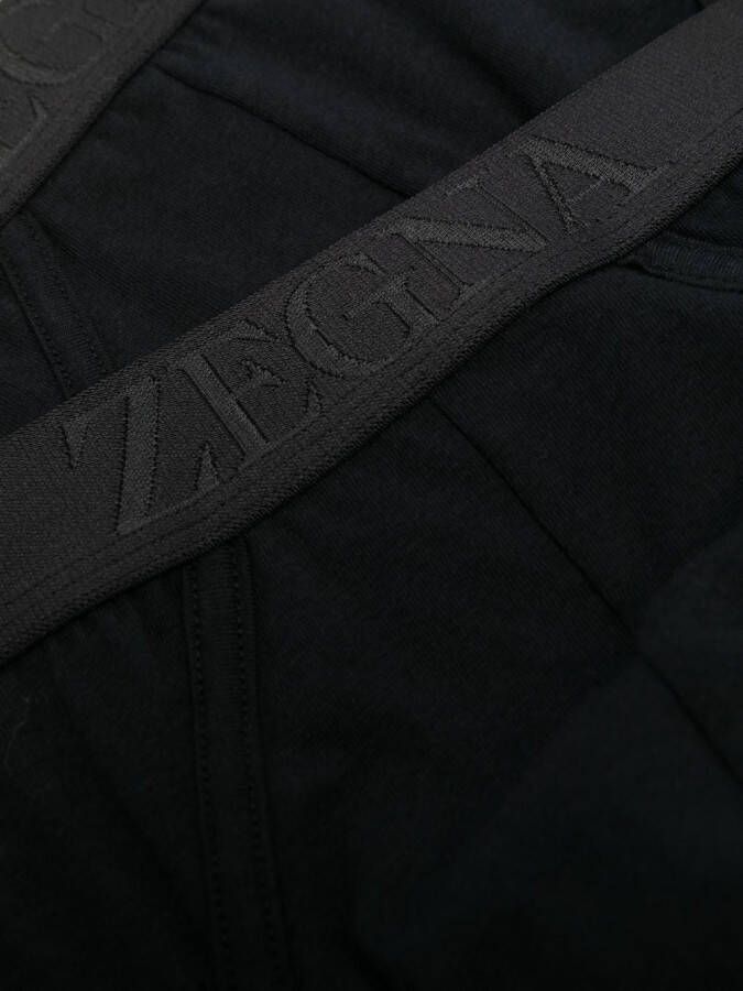 Zegna Twee boxershorts met logoband Zwart