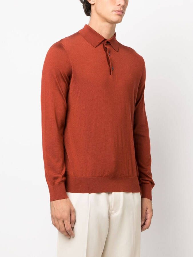 Zegna Gebreid poloshirt Oranje