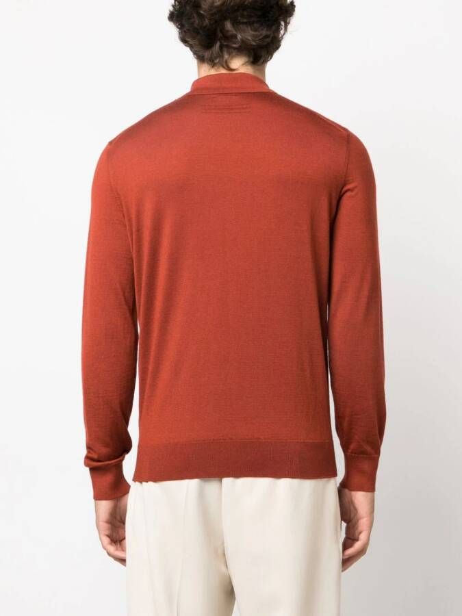 Zegna Gebreid poloshirt Oranje