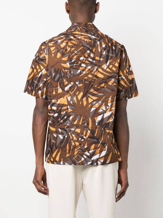 Zegna Overhemd met all-over print Bruin