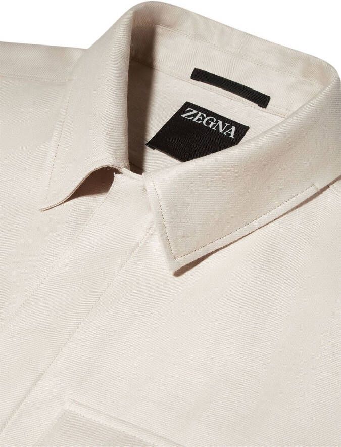 Zegna Overhemd met klepzak Wit