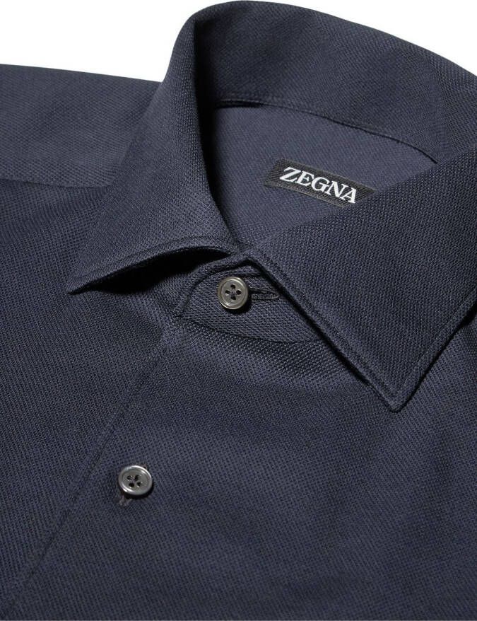 Zegna Overhemd met korte mouwen Blauw