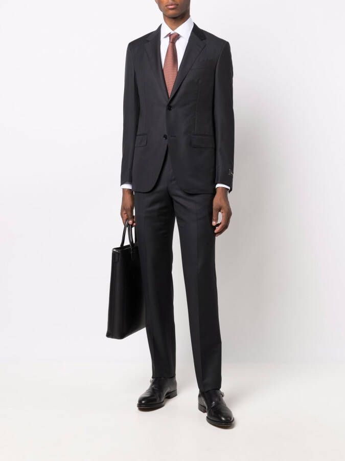 Zegna Pak met enkele rij knopen Zwart