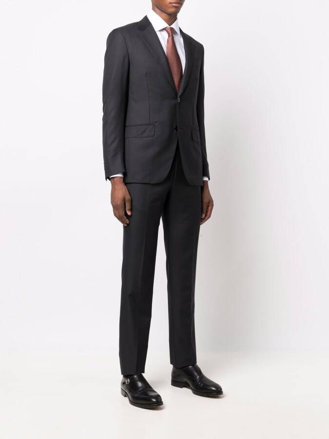 Zegna Pak met enkele rij knopen Zwart