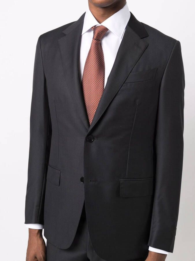Zegna Pak met enkele rij knopen Zwart