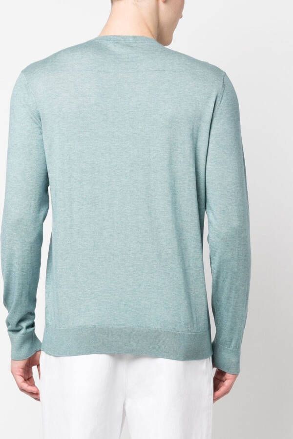 Zegna Ribgebreide sweater Blauw