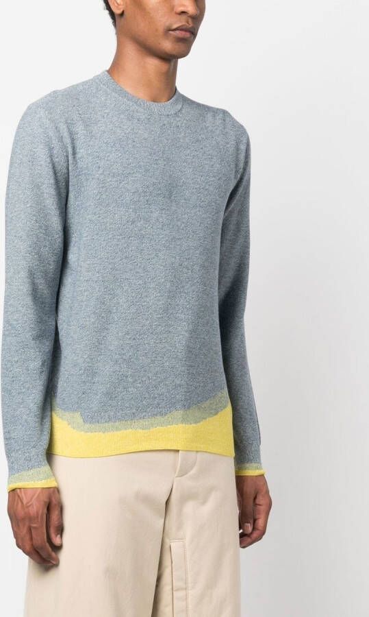 Zegna Ribgebreide sweater Blauw