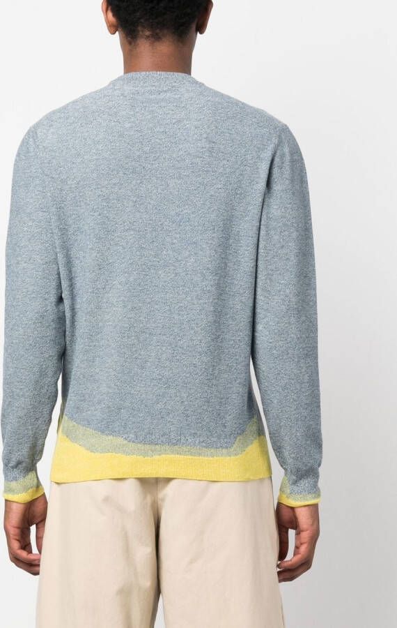 Zegna Ribgebreide sweater Blauw