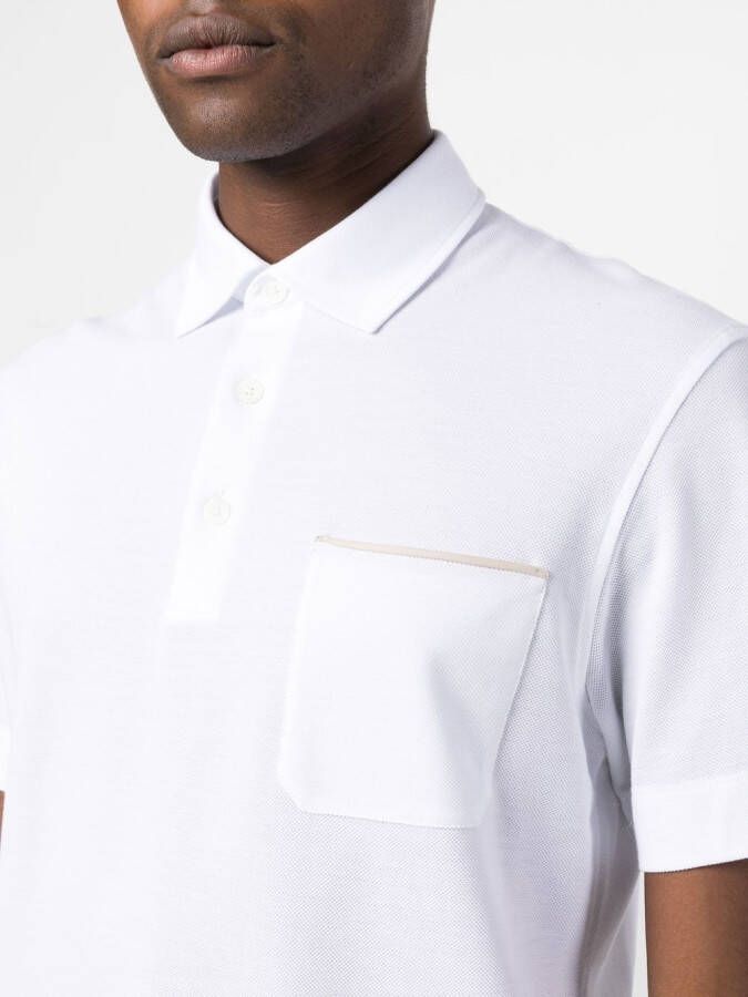 Zegna Poloshirt met knopen Wit