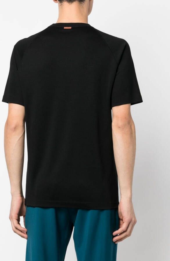 Zegna Wollen T-shirt Zwart
