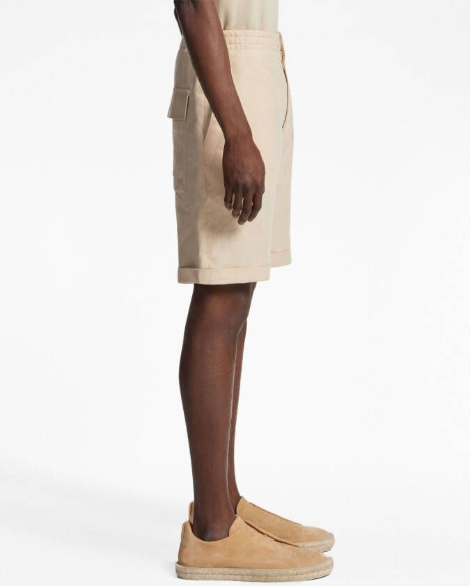 Zegna Shorts met elastische taille Beige