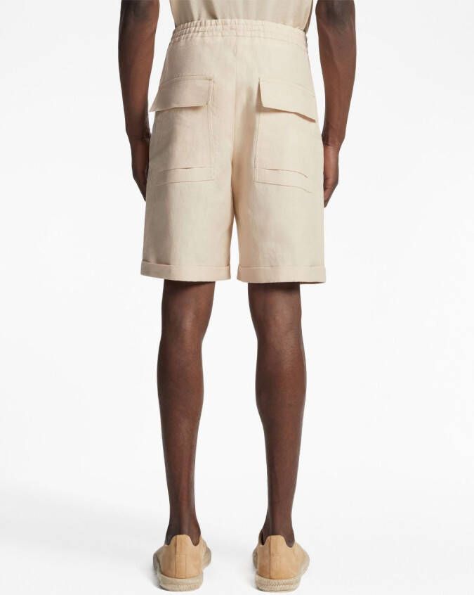 Zegna Shorts met elastische taille Beige