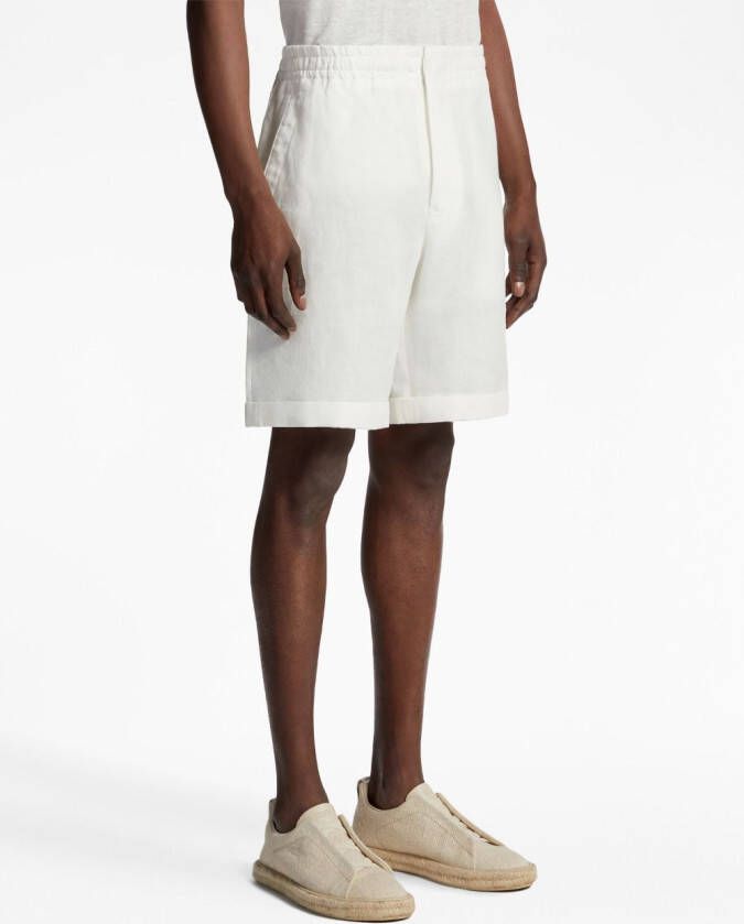 Zegna Shorts met elastische taille Wit
