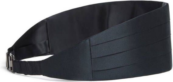 Zegna Cummerband met zijden vlakken Blauw