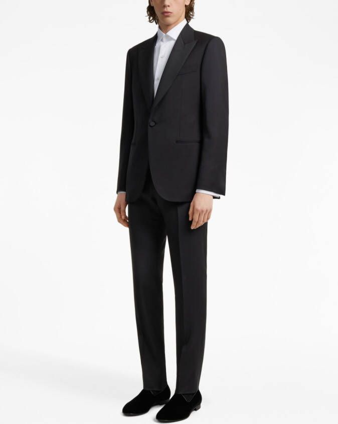 Zegna Pak met enkele rij knopen Zwart