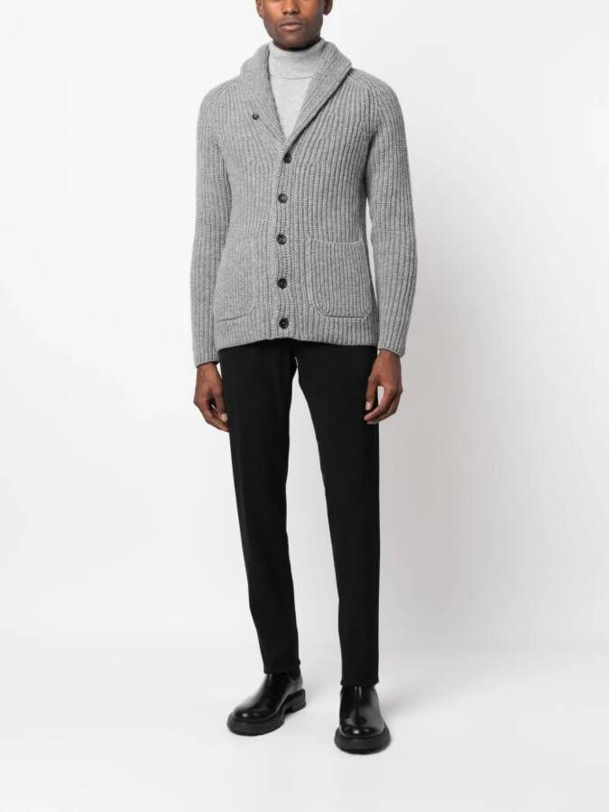 Zegna Winter mid-waist chino Zwart