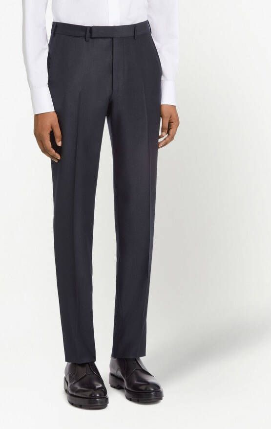 Zegna Slim-fit pantalon Blauw