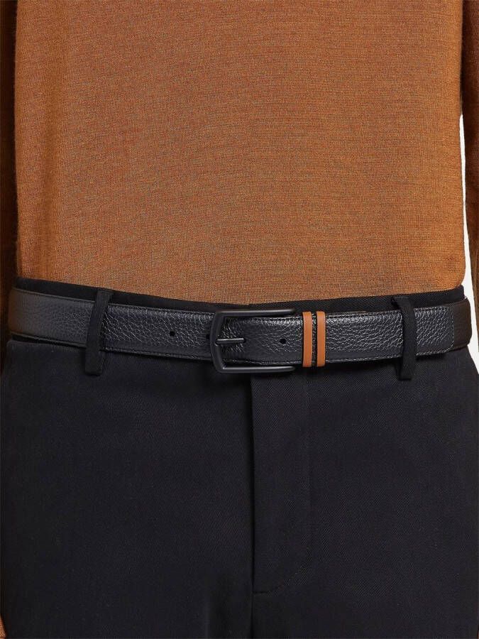 Zegna Leren heuptas Zwart