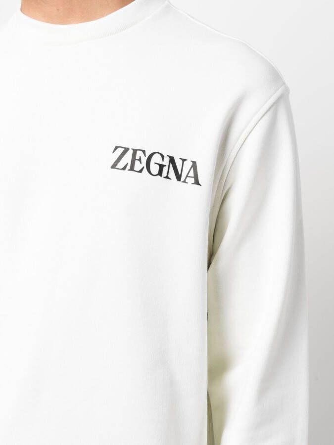 Zegna Sweater met logoprint Beige
