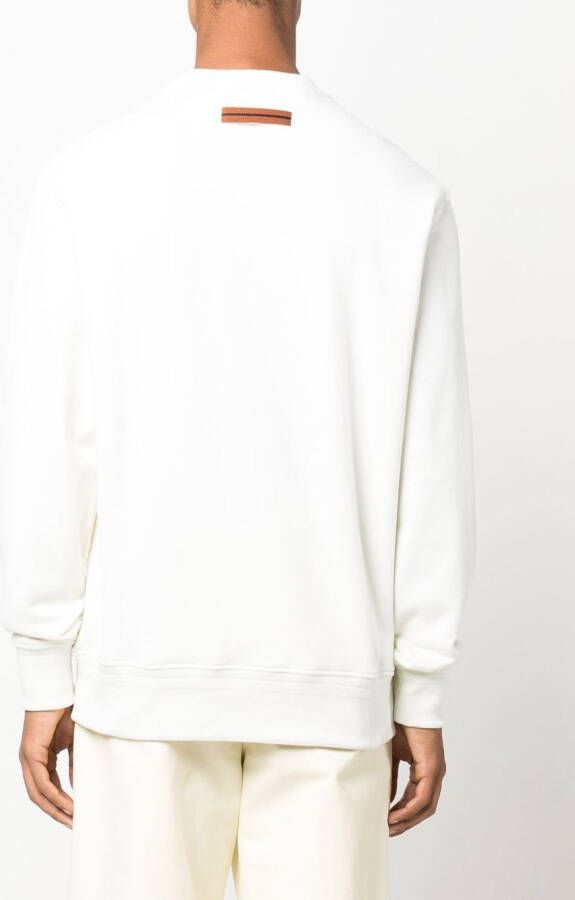Zegna Sweater met logoprint Wit