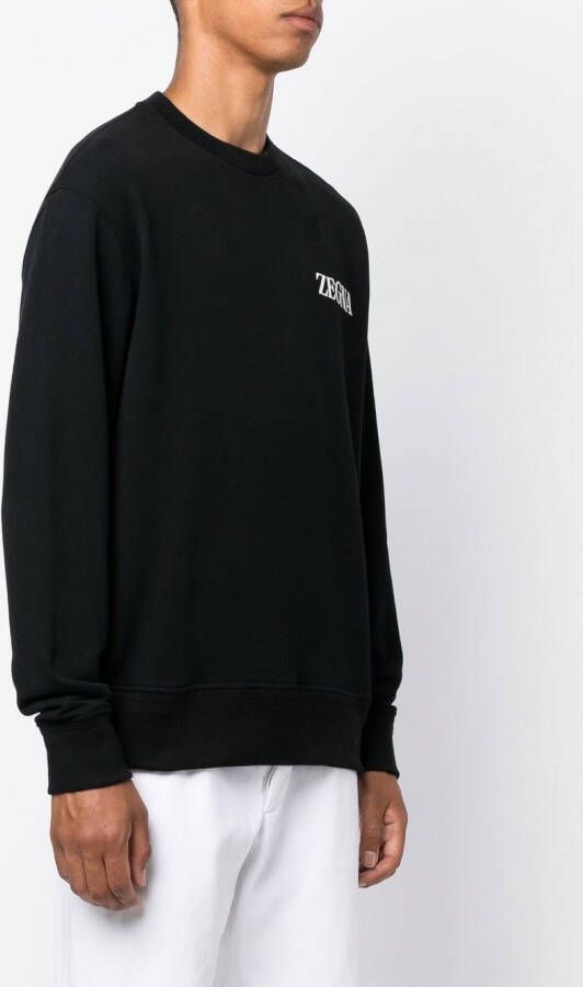 Zegna Sweater met logoprint Zwart