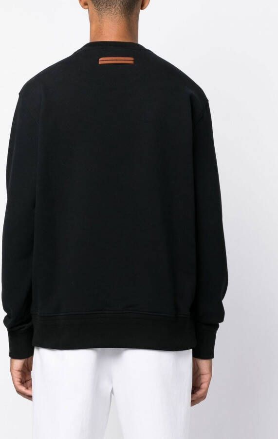 Zegna Sweater met logoprint Zwart