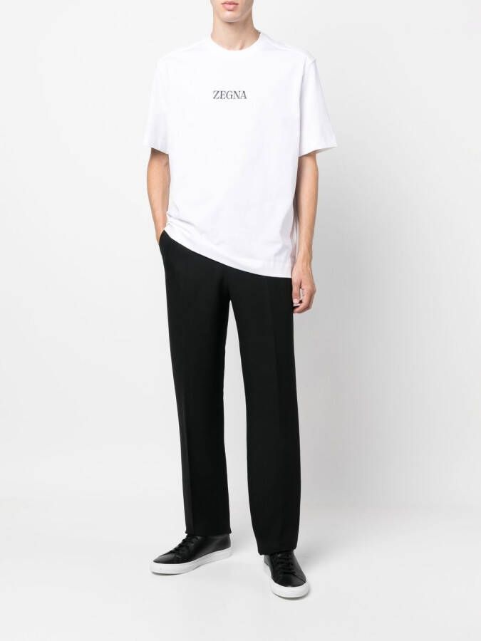Zegna T-shirt met logoprint Wit