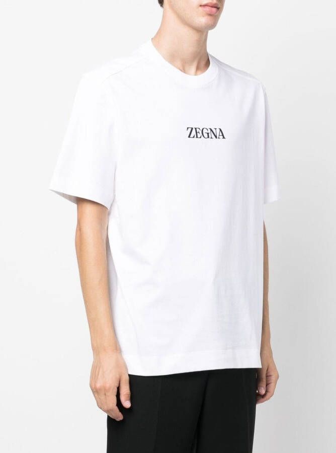 Zegna T-shirt met logoprint Wit