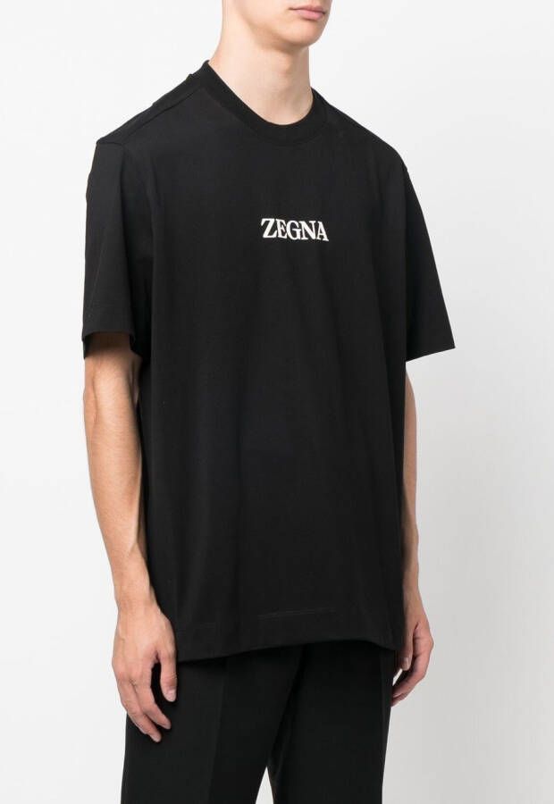 Zegna T-shirt met logoprint Zwart