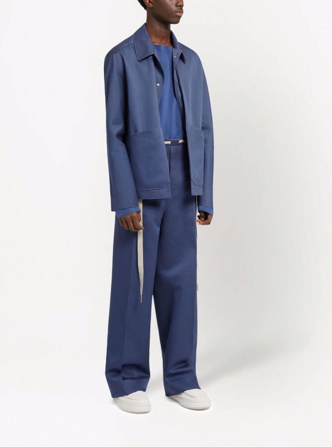 Zegna Pantalon met wijde pijpen Blauw