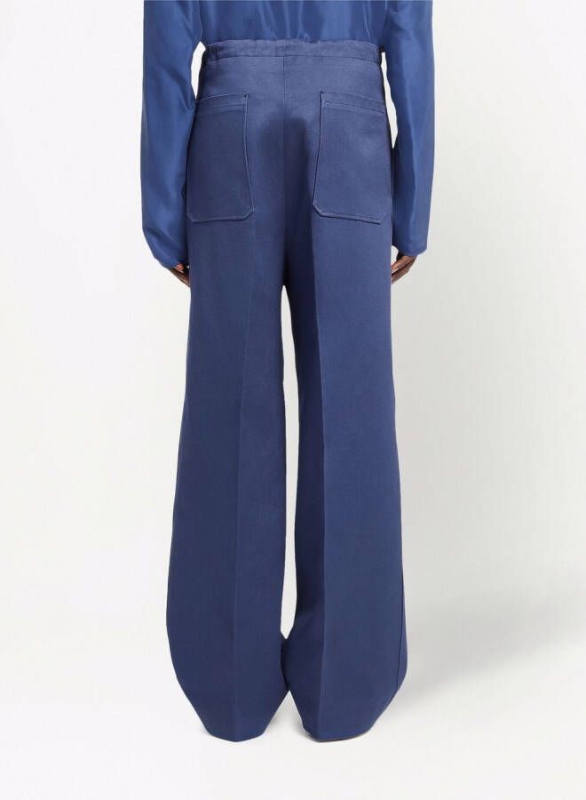 Zegna Pantalon met wijde pijpen Blauw