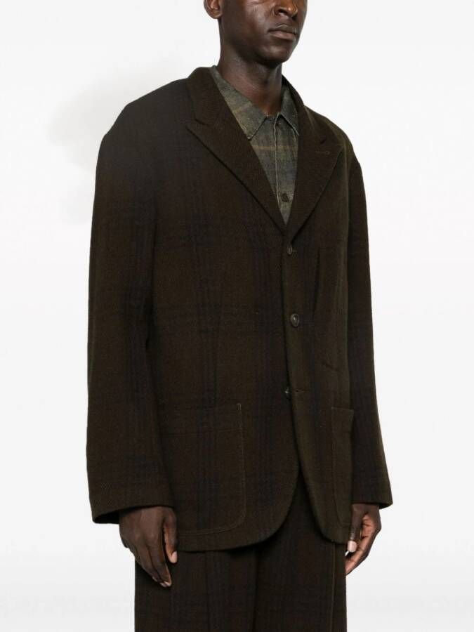 Ziggy Chen Geruite blazer Groen