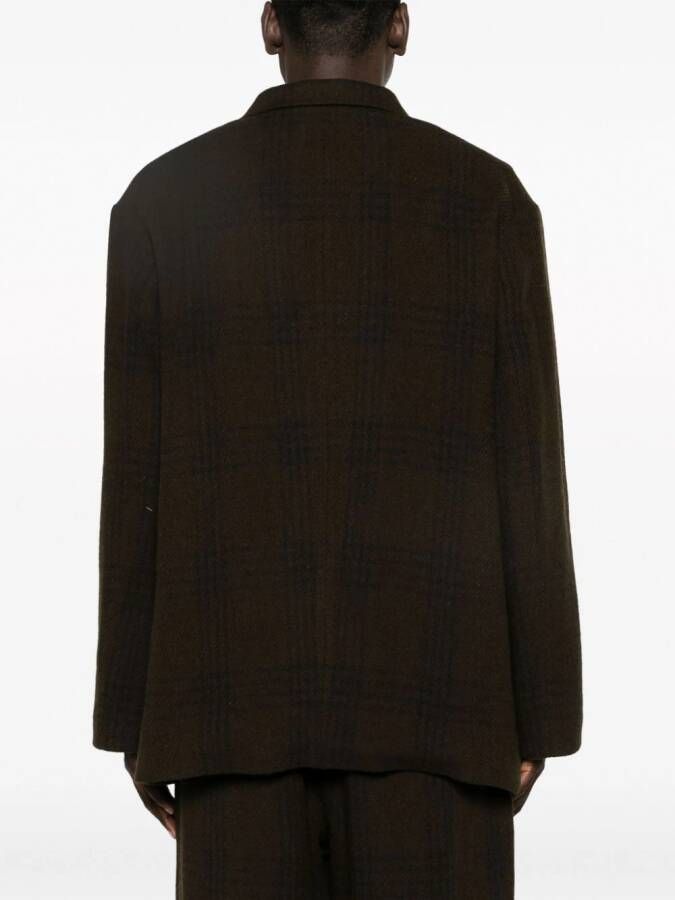 Ziggy Chen Geruite blazer Groen