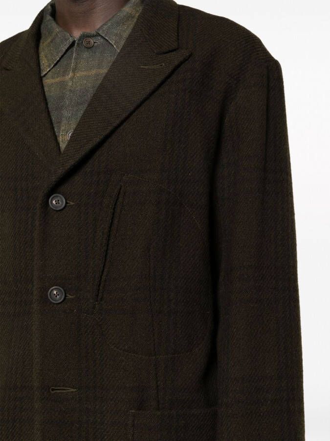 Ziggy Chen Geruite blazer Groen