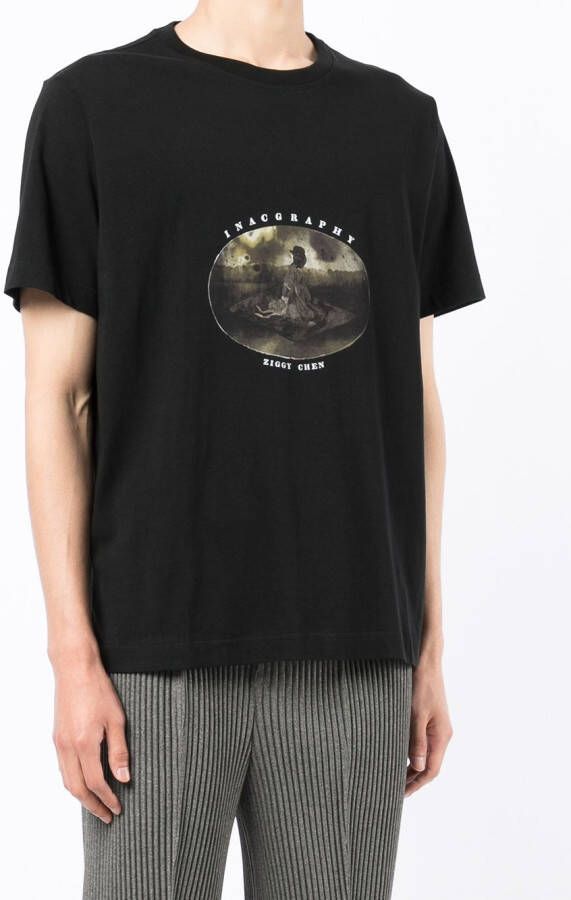 Ziggy Chen T-shirt met print Zwart