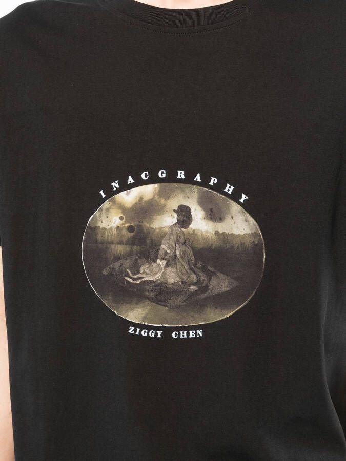 Ziggy Chen T-shirt met print Zwart