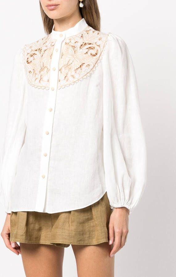 ZIMMERMANN Blouse met borduurwerk Wit