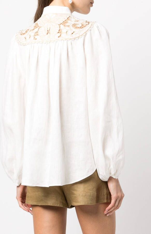 ZIMMERMANN Blouse met borduurwerk Wit