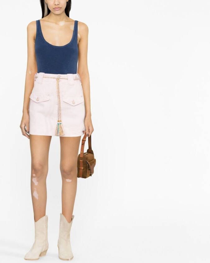 ZIMMERMANN Body met diepe ronde hals Blauw