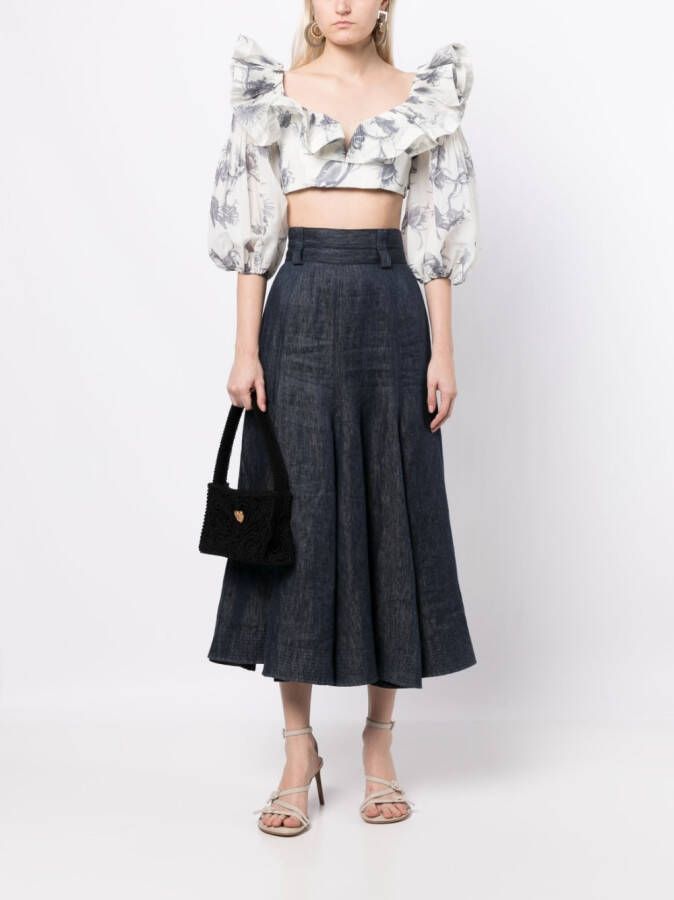 ZIMMERMANN Cropped blouse Wit