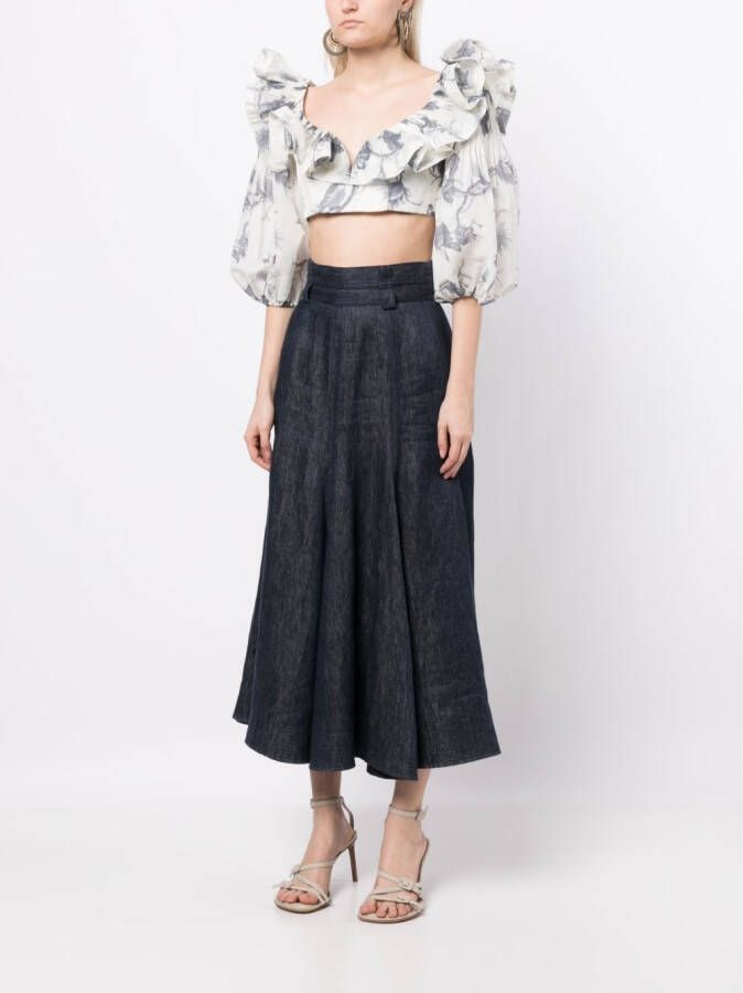 ZIMMERMANN Cropped blouse Wit