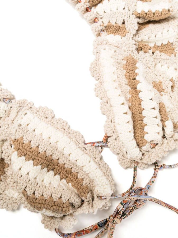 ZIMMERMANN Devi bikini met gehaakte afwerking Bruin