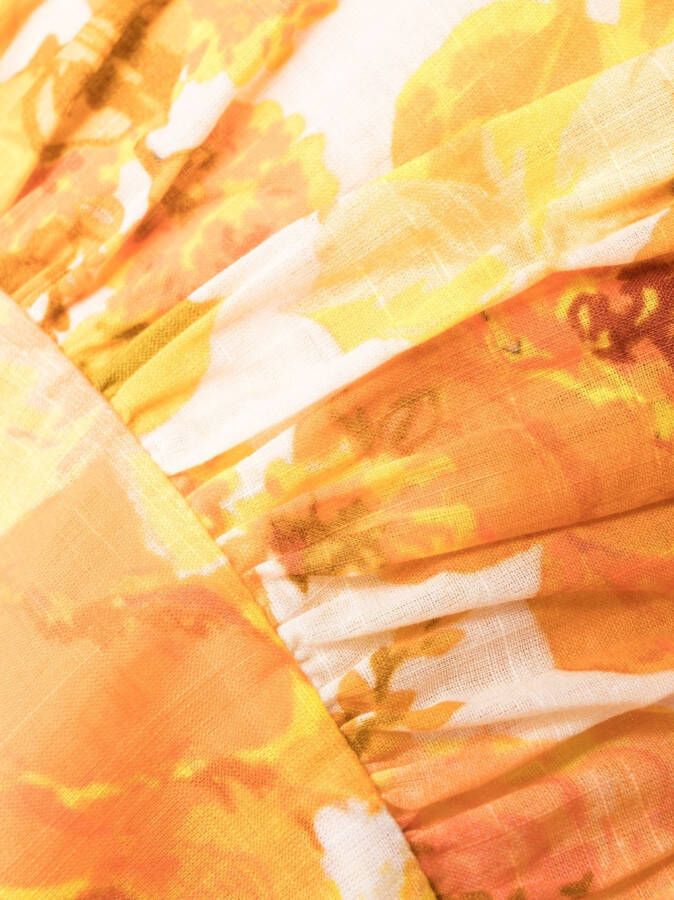 ZIMMERMANN Maxi-jurk met bloemenprint Oranje