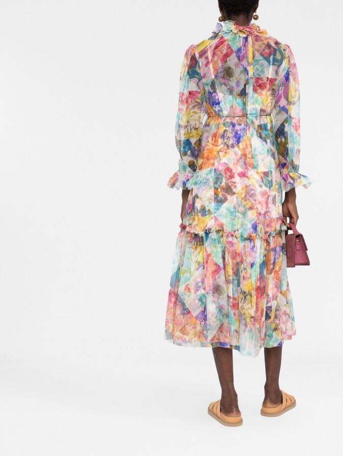 ZIMMERMANN Maxi-jurk met bloemenprint Roze