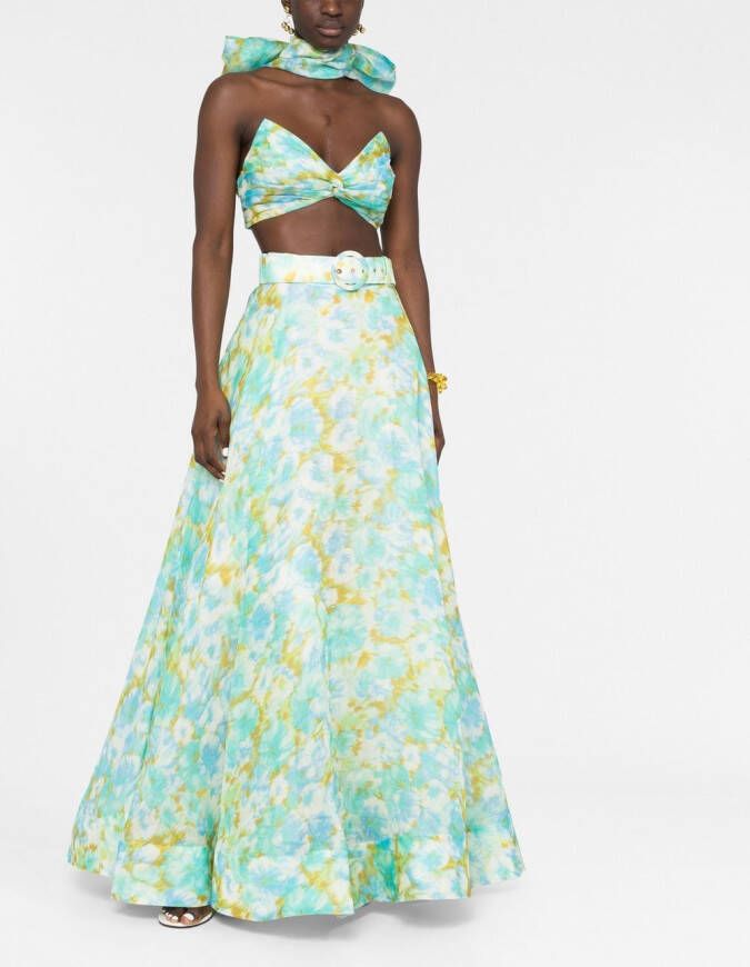 ZIMMERMANN Maxi-rok met bloemenprint Groen